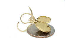 Load image into Gallery viewer, 14k yellow Gold coin Earrings lever Back fine gift jewelry for women 4.3g
