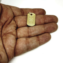 Load image into Gallery viewer, New 10k yellow Gold solid dog tag Pendant charm shiny fine gift jewelry 2.3g