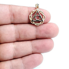 Load image into Gallery viewer, New 14k yellow Gold sobriety symbol recovery medal circle triangle Pendant 2.8g