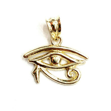 Load image into Gallery viewer, 10k yellow Gold Egyptian eye of Horus protection Pendant fine jewelry 1g