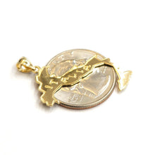 Load image into Gallery viewer, 14k yellow gold ITALIA ITALY outline map pendant charm gift fine jewelry 1.5g