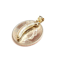 Load image into Gallery viewer, New 14k yellow gold 3D banana platano fruit pendant charm fine jewelry 3g