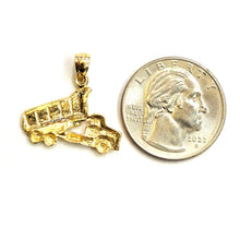 Load image into Gallery viewer, 14k yellow Gold Dump truck car trucking Pendant charm gift fine jewelry 2.3g