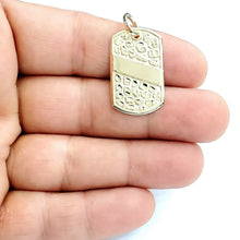 Load image into Gallery viewer, 10k yellow Gold solid men's nugget dog tag Pendant charm fine gift jewelry 2.8g