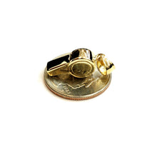 Load image into Gallery viewer, 14k yellow Gold 3D Whistle Coach Athletics Pendant sport game fine jewelry 3.8g