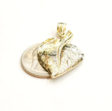 Load image into Gallery viewer, New 14k yellow gold solid leaf pendant charm gift fine jewelry unisex 5.1g