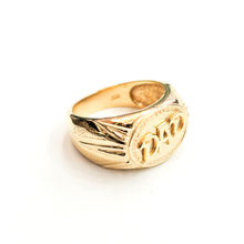 Load image into Gallery viewer, 14K yellow Gold Dad ring solid birthday gift father's day fine jewelry size 11