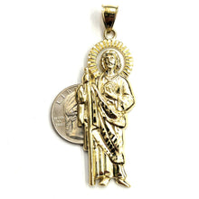 Load image into Gallery viewer, 10k yellow gold saint Jude San juda pendant charm fine religious jewelry 7.3g