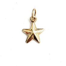 Load image into Gallery viewer, 14k yellow gold tiny star pendant charm celestial astronomy fine jewelry 0.5g