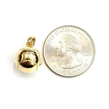 Load image into Gallery viewer, New 14k yellow Gold 3D baseball Pendant charm sport game fine jewelry gift 3.3g