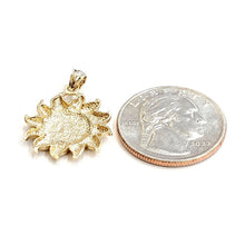Load image into Gallery viewer, New 14k yellow gold solid sun sol pendant charm astrology gift fine jewelry 2.8g