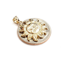 Load image into Gallery viewer, New 14k yellow gold solid sun sol pendant charm astrology gift fine jewelry 2.8g