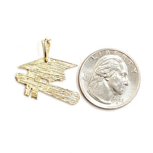 Load image into Gallery viewer, New 14k yellow gold graduation hat diploma pendant education school jewelry 2.7g