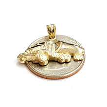 Load image into Gallery viewer, New 14k yellow Gold tanker truck trucking Pendant charm gift fine jewelry 3.3g