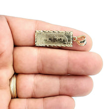 Load image into Gallery viewer, 10k yellow gold 100 dollar bill money lucky pendant charm fine jewelry 1.7g