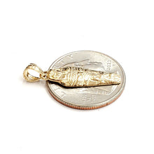 Load image into Gallery viewer, 14k yellow Gold sarcophagus ancient Egypt mummy Pendant charm fine jewelry 1.5g