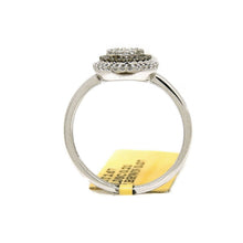 Load image into Gallery viewer, 0.28Ct Natural brown and white Diamond 14k White Gold women Ring 9.75mm Size 6.5