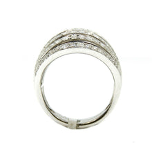 Load image into Gallery viewer, New 1.87ct genuine diamond 14k White Gold Women wide band Ring jewelry Size 6.75
