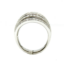 Load image into Gallery viewer, New 1.87ct genuine diamond 14k White Gold Women wide band Ring jewelry Size 6.75