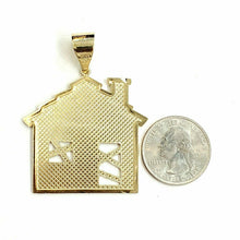Load image into Gallery viewer, New 10k yellow gold trap house pendant charm diamond cut gift fine jewelry 9.9g