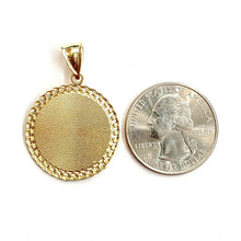 Load image into Gallery viewer, 10k yellow gold round saint Jude juda pendant charm religious jewelry 0.97" 4g