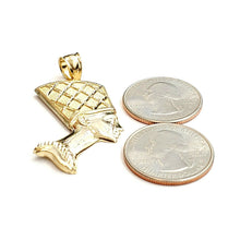 Load image into Gallery viewer, 10k solid yellow Gold Egyptian queen Nefertiti head Pendant fine jewelry 3.6g