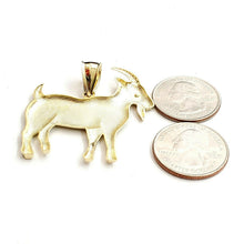 Load image into Gallery viewer, New 10k yellow Gold Goat Pendant charm diamond cut animal fine gift jewelry 6.4g