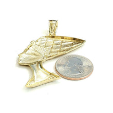 Load image into Gallery viewer, 10k yellow solid Gold Egyptian Nefertiti head Pendant fine gift jewelry 10.3g