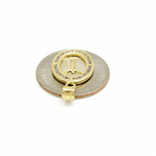 Load image into Gallery viewer, 14k solid yellow gold oval jesus pendant charm cubic zirconia fine jewelry 1.2g