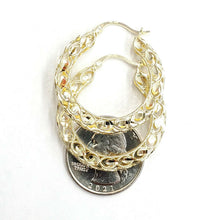 Load image into Gallery viewer, New 10K yellow Gold 1.29" 4mm Turkish hoop Earrings Round fine jewelry 4.9g