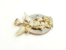Load image into Gallery viewer, New 14k yellow gold saint Michael pendant charm fine religious gift jewelry 3.5g