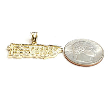 Load image into Gallery viewer, New 10k yellow gold Puerto Rico outline map pendant charm gift fine jewelry 2.6g