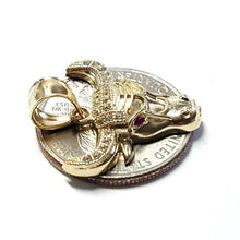 Load image into Gallery viewer, 10k yellow Gold Taurus bull zodiac Pendant charm zirconia fine gift jewelry 3g