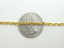 Load image into Gallery viewer, New 10K yellow gold 3.5mm Hollow rolo link chain Necklace 10.7 Grams 30"