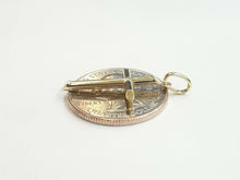 Load image into Gallery viewer, New 10k yellow gold hollow plain cross pendant charm fine jewelry religious 0.9g