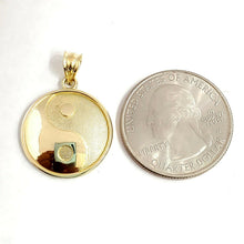 Load image into Gallery viewer, 10k solid yellow Gold yin ying yang taoist symbol Pendant jewelry 0.76" 2.1g