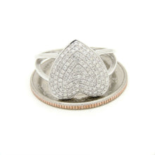 Load image into Gallery viewer, 0.50Ct Natural Diamond In 14k white Gold Women's heart Ring fine gift Size 7.25