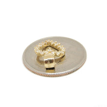 Load image into Gallery viewer, New 14k yellow Gold heart Pendant charm zirconia gift fine jewelry for her 1.2g