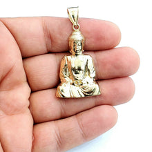 Load image into Gallery viewer, New 10k yellow gold buddha Buda Buddah pendant charm fine religious jewelry 6.5g