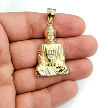 Load image into Gallery viewer, New 10k yellow gold buddha Buda Buddah pendant charm fine religious jewelry 5.8g