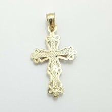 Load image into Gallery viewer, New 14k gold two tone cross jesus pendant charm fine gift religious jewelry 1.3g