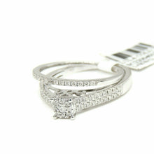 Load image into Gallery viewer, 0.30Ct Natural Diamond 14k White Gold women Wedding and Engagement Ring Size 7