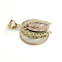 Load image into Gallery viewer, New 10k multi color Gold virgin horseshoe Pendant lucky fine jewelry unisex 3.2g