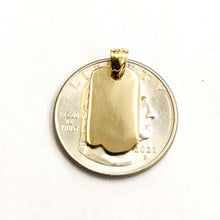 Load image into Gallery viewer, 14k yellow Gold Tiny medical ID dog tag name tag Pendant charm fine jewelry 1.4g