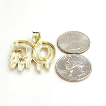 Load image into Gallery viewer, 10k yellow Gold OG original gangster word Pendant diamond cut fine jewelry 5.3g