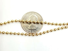 Load image into Gallery viewer, New 10K yellow gold 3mm ball bead chain polished Necklace fine jewelry 15.4g 24"