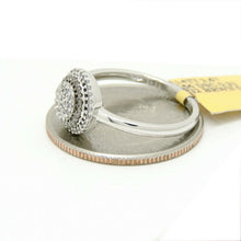 Load image into Gallery viewer, 0.28Ct Natural brown and white Diamond 14k White Gold women Ring 9.75mm Size 6.5