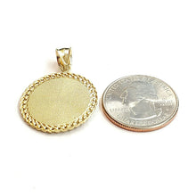 Load image into Gallery viewer, 10k yellow gold round saint Jude juda pendant charm religious jewelry 0.97" 4g