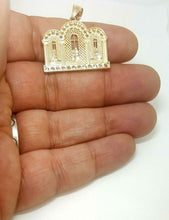 Load image into Gallery viewer, 14k two tone gold last supper pendant charm with zirconia religious jewelry 4.7g