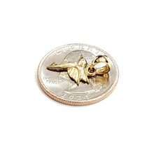 Load image into Gallery viewer, New 14k yellow Gold Tiny Solid Hummingbird Pendant charm fine gift jewelry 0.9g